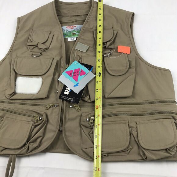 Vintage 90’s River Run Yellowstone Hunting Fishing Field Vest Size M Water Proof - Picture 9 of 12